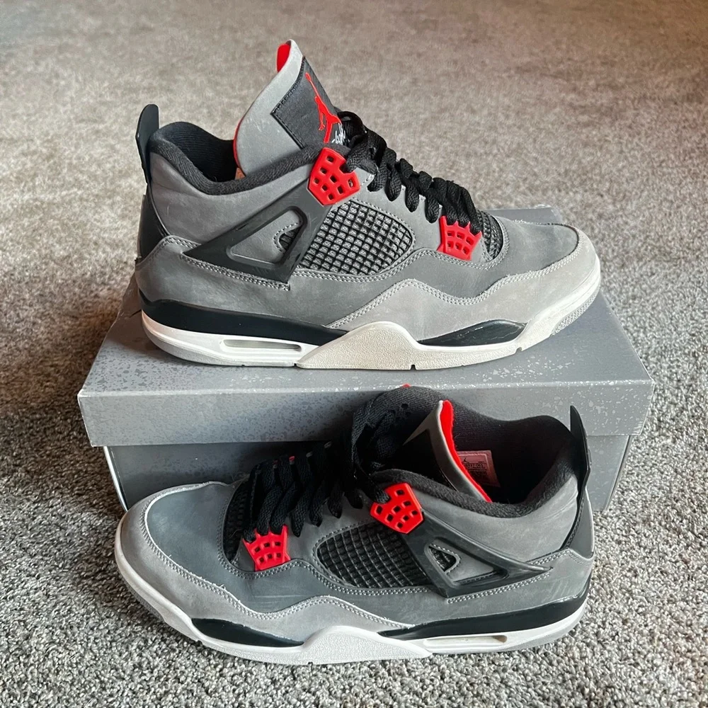 Air Jordan 4 Retro “Infrared” 100% Authentic Guaranteed - Picture 8 of 9